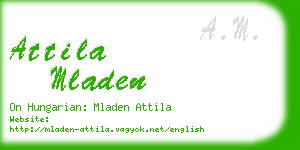 attila mladen business card